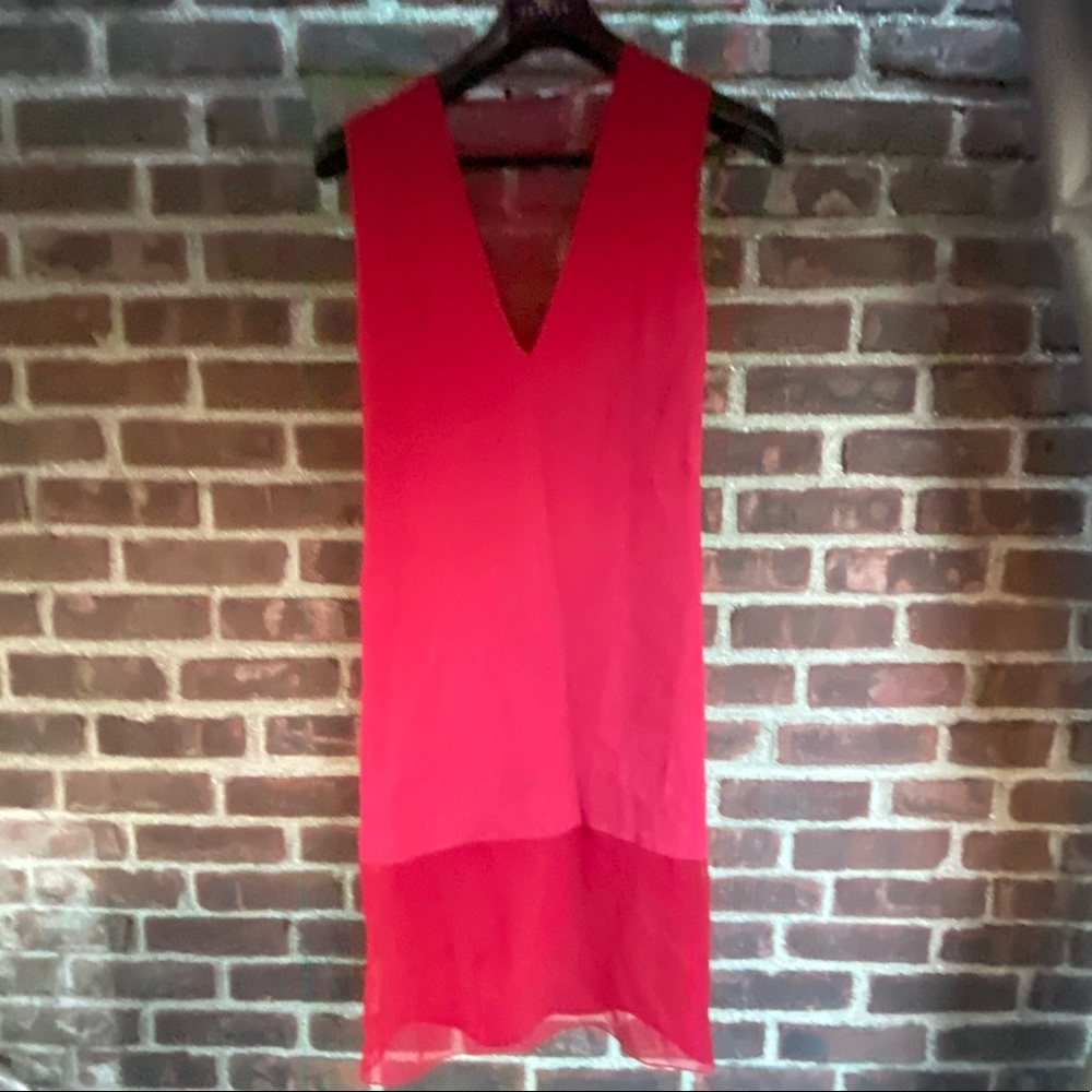 Thakoon Women’s Fancy Formal or casual Red Cocktail Dress Sz 4 Like NEW Sheer!